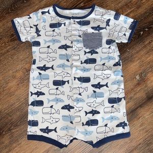 Boy’s Blue Shark Romper